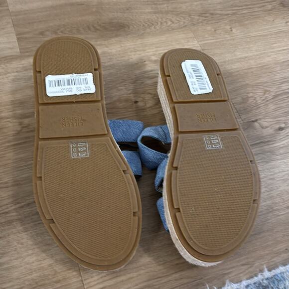 NWT Eileen Fisher Mayla Denim Espadrille Sandal Sz 9.5. - Picture 3 of 4
